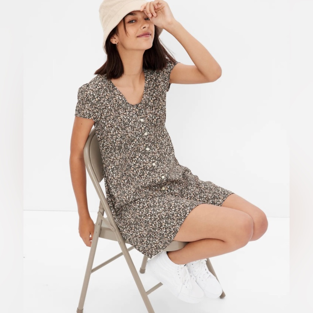 Gap Teen LENZING Ecovero Button Front Dress